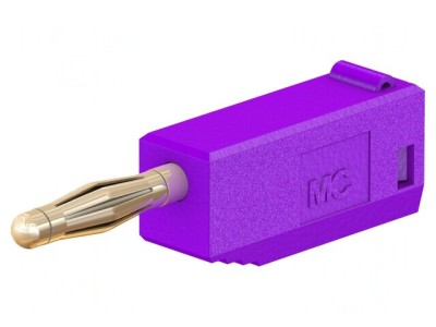 Mufă Banană 2mm 10A Violet Aurit foto