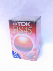 Lot 2 casete caseta video VHS C VHS-C TDK HS45 - 45 minute - sigilate foto