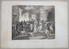 BAL CHEZ L &#039;AMBASSADEUR D &#039;AUTRICHE ( BAL LA AMBASADORUL AUSTRIEI ) , LITOGRAFIE de C. MOTTE , MONOCROMA, MIJLOCUL SEC. XIX