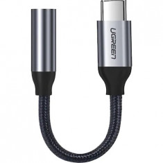 Adaptor Audio UGREEN USB Type-C 3.5 mm, 0.1 m, Gri