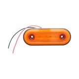 Lampa gabarit laterala ovala LED NEON galbena 12V-24V, 24 LED-uri