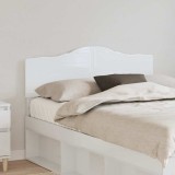vidaXL Tăblie cap cu headboard Alb Lucios 120 cm Lemn compozit 888687