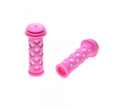 Set mansoane biciclete copii, culoare roz/alb, 85mm Cod:AWR2244P foto