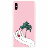 Husa silicon pentru Apple Iphone XS, Palm Tree