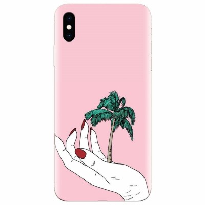 Husa silicon pentru Apple Iphone XS, Palm Tree foto