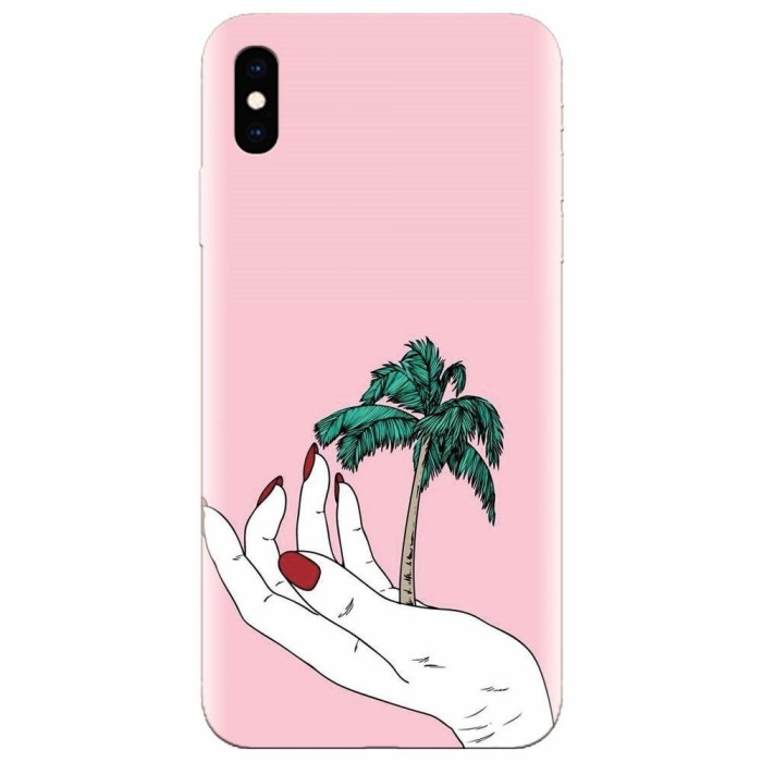 Husa silicon pentru Apple Iphone XS, Palm Tree