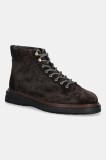 Gant botine de piele &icirc;ntoarsă Hillprep culoarea maro, 31643122