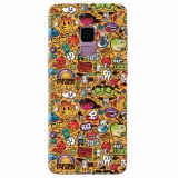 Husa silicon pentru Samsung S9, Colorful Sticker Illustrations