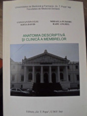 ANATOMIA DESCRIPTIVA SI CLINICA A MEMBRELOR-CONST. FATU, SOFIA DAVID, MIHAELA PUISORU, RADU ANGHEL foto