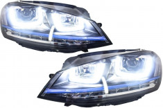 Set 2 faruri 3D LED compatibil cu VW Golf 7 VII (2012-2017) GTE Design Semnal LED foto