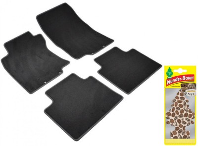 Covorase auto din mocheta Umbrella pentru Nissan Qashqai II (2014-prezent) + Odorizant Auto Bradut Wunder-baum Cafe foto