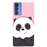 Husa compatibila cu Motorola Moto G100 model Sweet panda We Bare Bears, Silicon, TPU, Viceversa, Transparent, Carcasa
