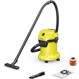 Aspirator multifunctional Karcher WD 3 V-17/4/20 1.628-127.0, Aspirare umeda si uscata, 17 l, Furtun 2 m, 1000 W, Sac filtru din hartie, Functie de su