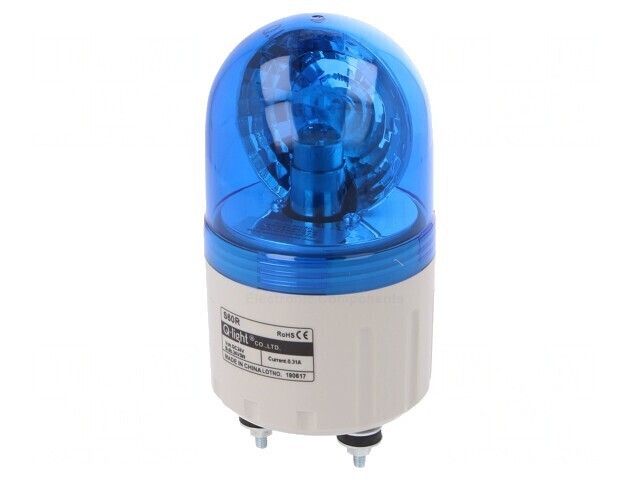 Semnalizator luminos rotativ albastru 24VDC IP44