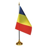 Steag Decorativ, Model Rom&acirc;nia, &Icirc;nălțime 30 cm, Multicolor, Bază Metalică