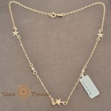 Colier , zStella di Luce, , stele de aur placat la baza gatului