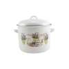 Oala Emailata cu Capac Perfect Home, 26cm, 10.4L, Inductie, Handy KitchenServ