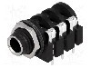 Conector jack, Jack 6,3mm, 3 contacte, mama, AMPHENOL - ACJS-MH