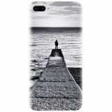 Husa silicon pentru Apple Iphone 7 Plus, Abstract Dock Man Grey
