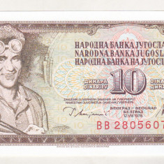 bnk bn Iugoslavia 10 dinari 1978 unc