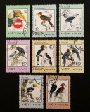 Vietnam 1977 - Set Complet de 8 Mărci Poștale "Păsări Rhinoceros / Pasărea Hornbill" (Protecția Păsărilor Rare - B&agrave;o Vệ Chim Qu&yacute; V&agrave; Hiếm) - Cod: -A992