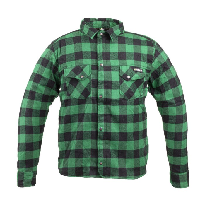 Camasa Moto W-Tec Terchis, 3XL, Negru/Verde