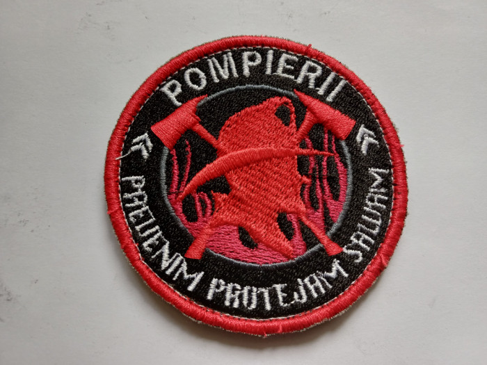 Emblema militara brodata-Pompierii