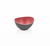 BOL OVAL BICOLOR, PLASTIC 14 X 12.5 X 7.5 CM, ROSU, ART OF DINING BY HEINNER