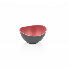 BOL OVAL BICOLOR, PLASTIC 14 X 12.5 X 7.5 CM, ROSU, ART OF DINING BY HEINNER