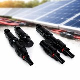 Set 2 Conectori Solari MC4 Tip Y, Adaptor Ramificare Panouri Fotovoltaice, 1000V, 1 Tata la 2 Mama