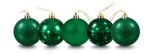 WOLFSON - SET GLOBURI DE CRACIUN,VERDE INTENS,&Oslash;8CM,PLASTIC,SET 5 BUCATI