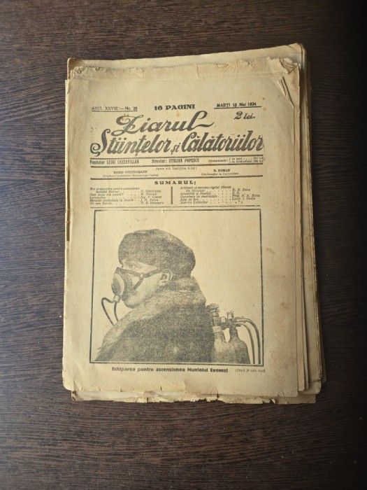Ziarul Ştiinţelor şi Călătoriilor - nr. 20/1924
