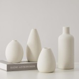 Cumpara ieftin Vaze din ceramica, Minimaliste, Elegante, Usor de curatat, Versatile, Alb, Set 4 Bucati - CN
