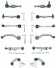 Kit brate suspensie / directie Audi A8 (03.1994 - 12.2002) - 12 piese QWP WSS999