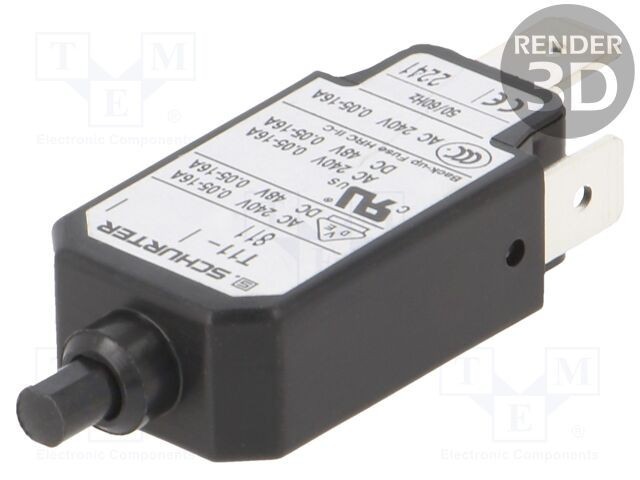 &Icirc;ntrerupător supracurent SCHURTER T11-811 240VAC 48VDC 3A SPST 1 poli