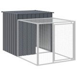 Cumpara ieftin Cusca pentru gaini cu peron, antracit, 110x201x110 cm, otel galvanizat