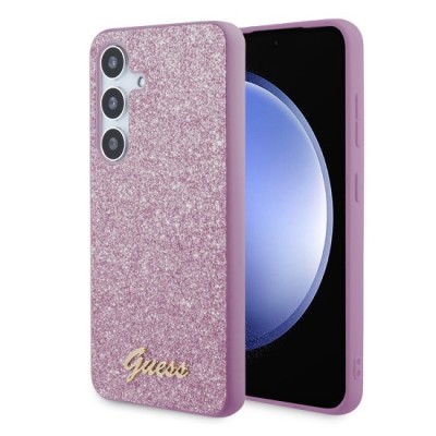 Husa pentru Samsung Galaxy S24 - Guess Glitter Script (GUHCS24SHGGSHU) - Purple foto