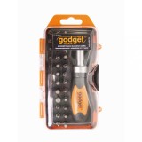 Surubelnita cu clichet Gadget, set cu 38 biti pentru uz casnic si atelier