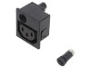 Conector alimentare AC soclu mamă 10A 250VAC IEC 60320