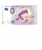 !!! RARR : 0 EURO SOUVENIR - MALTA , MAICA TERESA DE CALCUTA - 2019.2 - UNC // NU TRIMIT PRIN CURIER