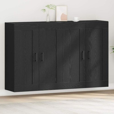 vidaXL Uși pentru dulapuri montate pe perete 2 pcs Stejar negru 3333107 foto