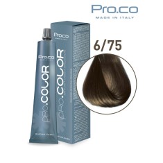 Vopsea de par profesionala PRO.COLOR 100 ml - Pro.Co - 6/75 BLOND INCHID CIOCOLATIU
