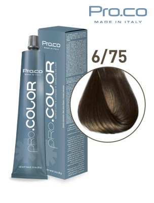 Vopsea de par profesionala PRO.COLOR 100 ml - Pro.Co - 6/75 BLOND INCHID CIOCOLATIU foto