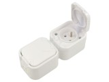Conector alimentare AC 250V 16A, soclu alb pentru perete