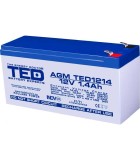 Acumulator AGM VRLA 12V 1.4Ah plumb acid 97x47x50 mm F1 terminal TED Battery Expert Holland