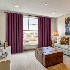 Draperie din catifea cu inele argintii, Madison, 150x235 cm, densitate 700 g/ml, Regal purple, 1 buc