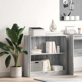 vidaXL Bibliotecă, gri sonoma, 80x24x76 cm, lemn prelucrat 857831