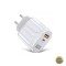 Incarcator Retea Techsuit Premium 20W 3A 1 x USB-A - 1 x USB-C Alb CHPD038