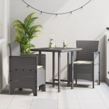 VidaXL Scaune de grădină cu perne 2 pcs Gri deschis Ratan sintetic