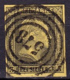 Cumpara ieftin ✅ (S45) Germania veche - Prusia 1850 &quot; Friedrich Wilhelm IV &quot; 3 Sgr , Michel nr.4 filigran cununa de laur , stampilat
